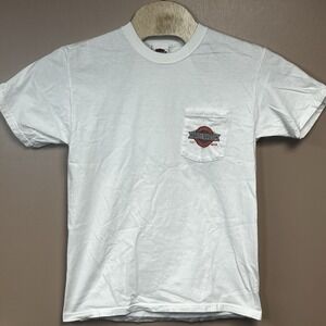 Harley Davidson West Bend, WI Size M T-Shirt Short Sleeve White Motorcycle‎ 2001